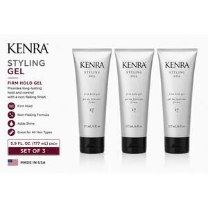 Kenra Styling Gel 17 Firm Hold Gel Set of 3 Tubes 6 Oz / 177ml Each